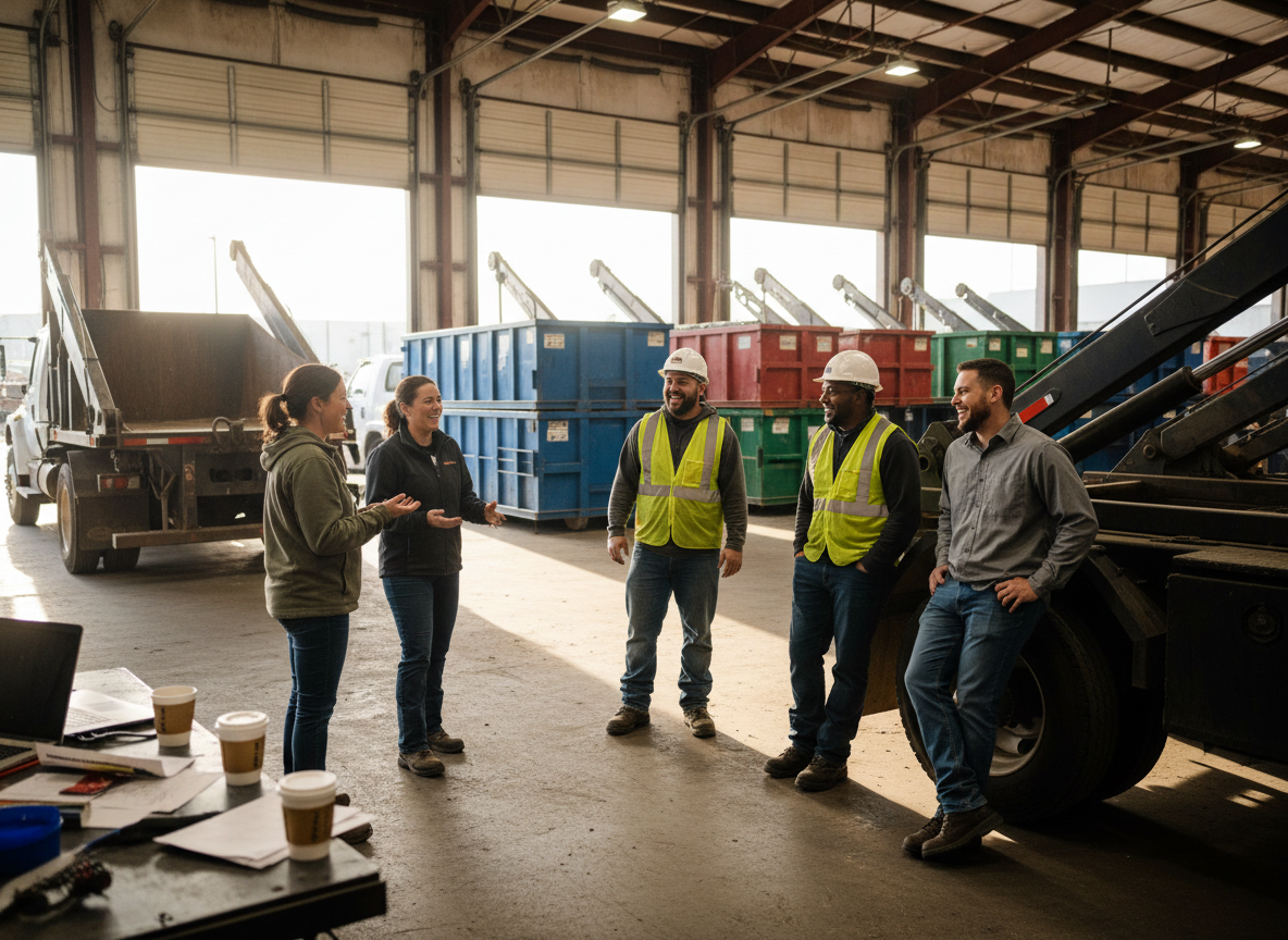The Muhammad Dumpster Rental Kansas City team at work in Kansas City